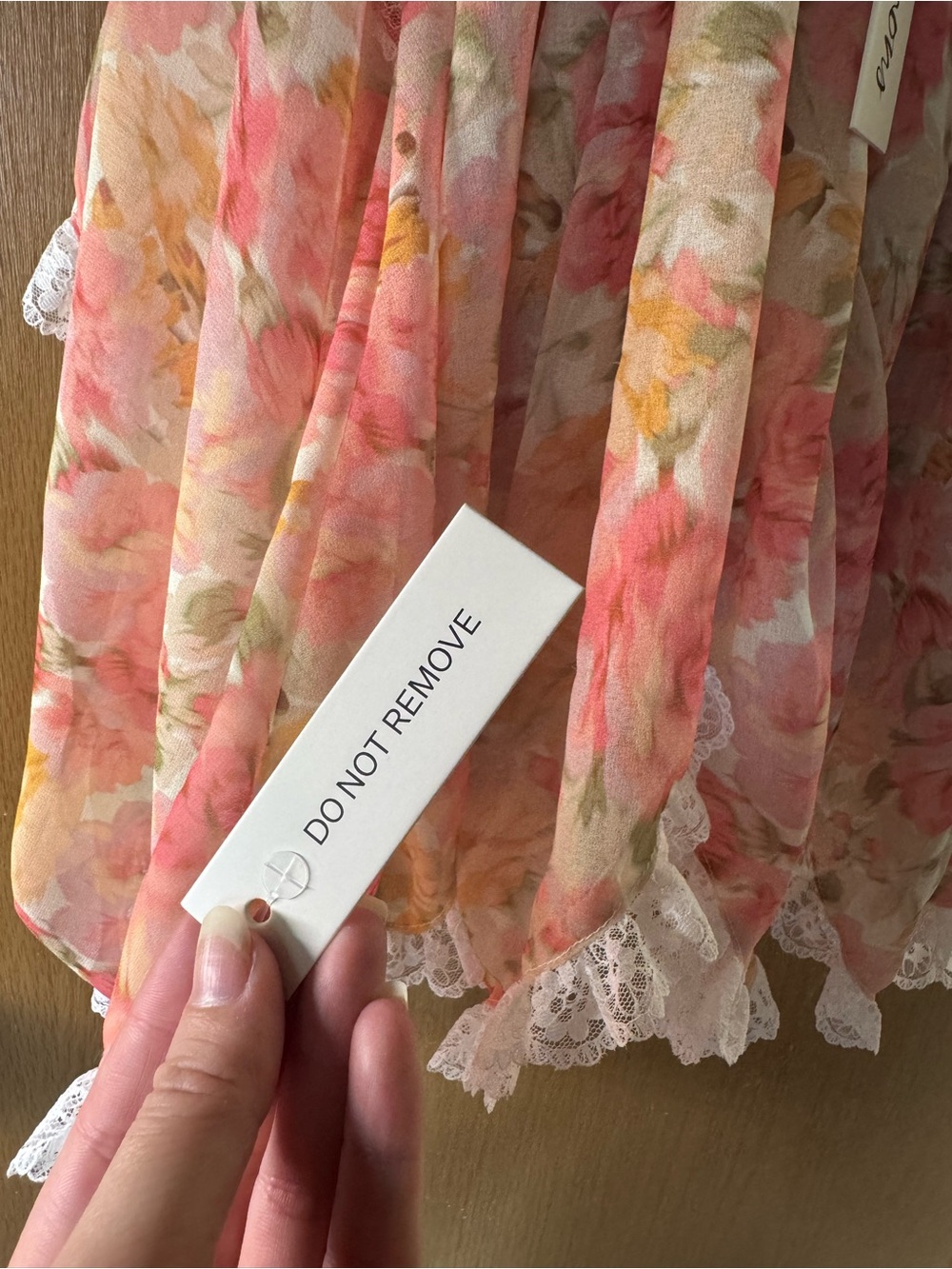 For Love & Lemons Elea Asymmetrical Mini Dress Peach XS NWT - Picture 8 of 10